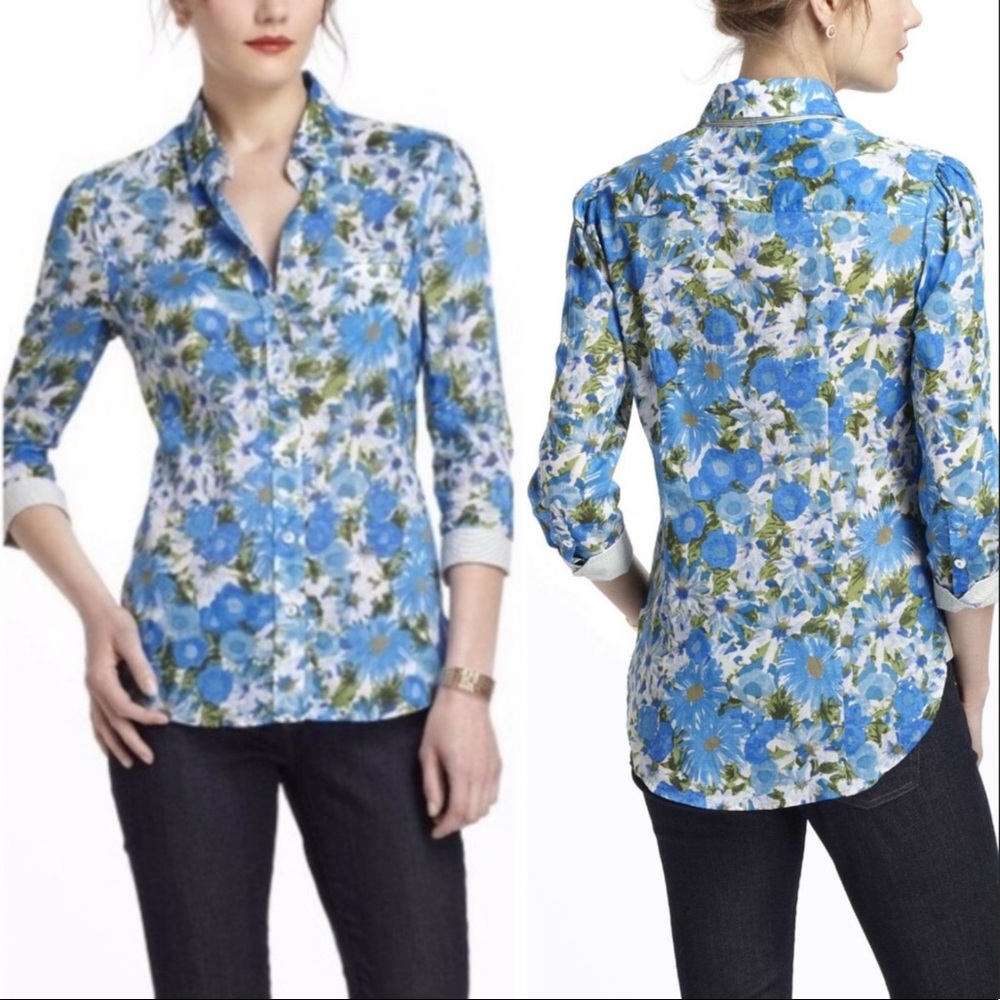 Anthropology HD in Paris Floral Button down